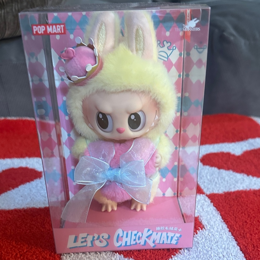 Pop Mart Let's Checkmate Bunny Figure - Cream and Pink
